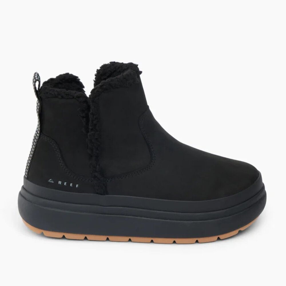 Reef Black Leather Weekend Autumn Boots 8